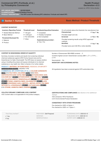 Cover of Commercial SPC (Fortitude, et al.) — open the PDF