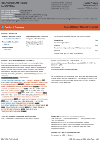 Cover of COLPHENE FLAM 180 (US) — open the PDF
