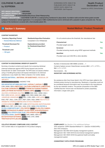 Cover of COLPHENE FLAM HR — open the PDF