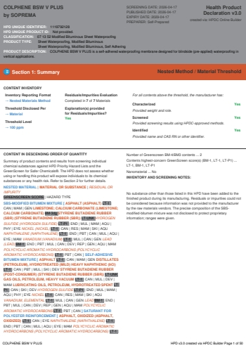 Cover of COLPHENE BSW V PLUS — open the PDF