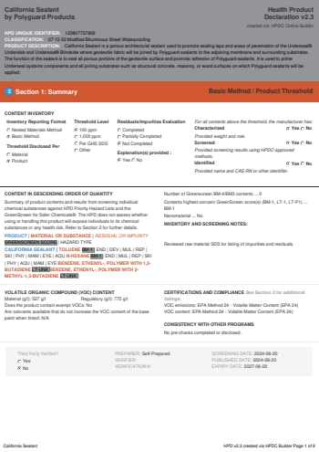 Cover of California Sealant — open the PDF