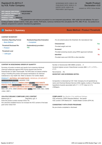 Cover of Rapidex® HL-9672-LT — open the PDF