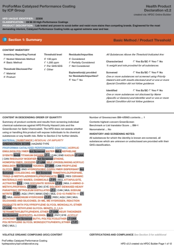 Cover of ProForMax Catalyzed Performance Coating — open the PDF