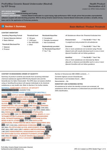 Cover of ProForMax Ceramic Based Undercoater Neutral — open the PDF