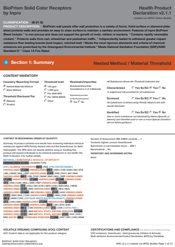 Cover of BioPrism Solid Color Receptors — open the PDF