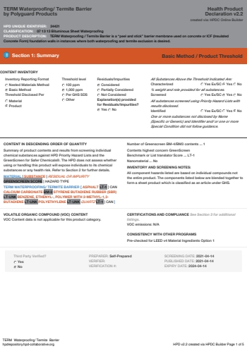 Cover of TERM  Waterproofing/ Termite  Barrier — open the PDF