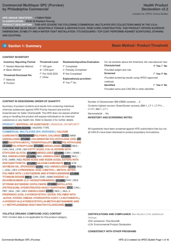 Cover of Commercial Multilayer SPC (Purview) — open the PDF