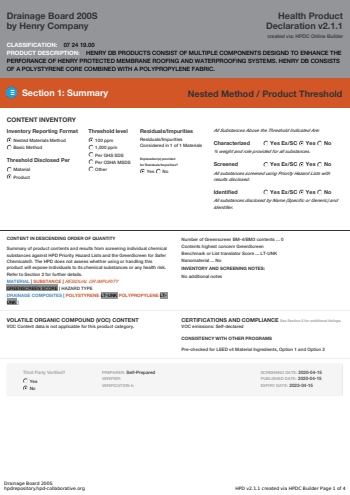 Cover of Drainage Board 200S — open the PDF