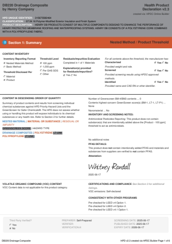 Cover of DB220 Drainage Composite — open the PDF