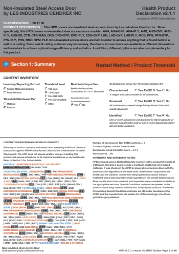 Cover of Noninsulated Steel Access Door — open the PDF