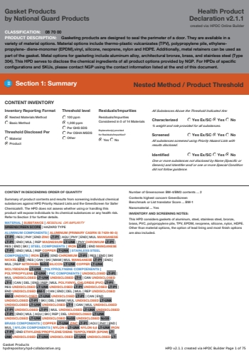 Cover of Gasket Products — open the PDF