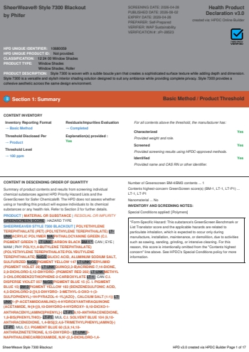 Cover of SheerWeave® Style 7300 Blackout — open the PDF
