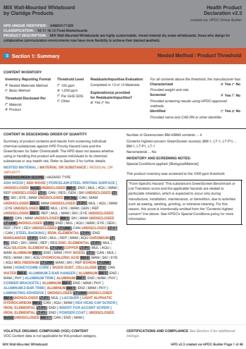 Cover of MIX Wall-Mounted Whiteboard — open the PDF