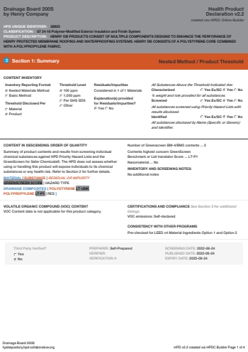 Cover of Drainage Board 200S — open the PDF