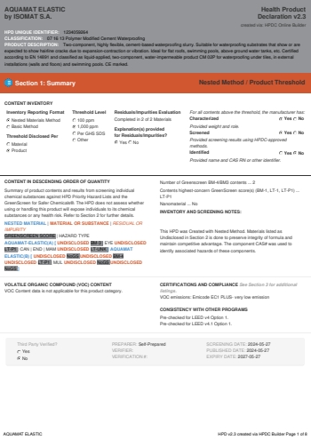 Cover of AQUAMAT ELASTIC — open the PDF