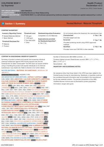 Cover of COLPHENE BSW V — open the PDF
