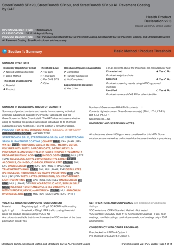 Cover of StreetBond® SB120, StreetBond® SB150, and StreetBond® SB150 AL Pavement Coating — open the PDF