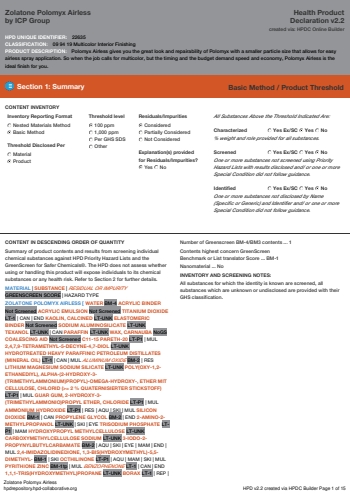 Cover of Zolatone Polomyx Airless — open the PDF