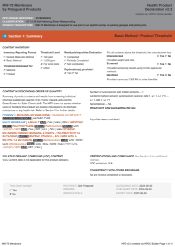 Cover of NW-75 Membrane — open the PDF