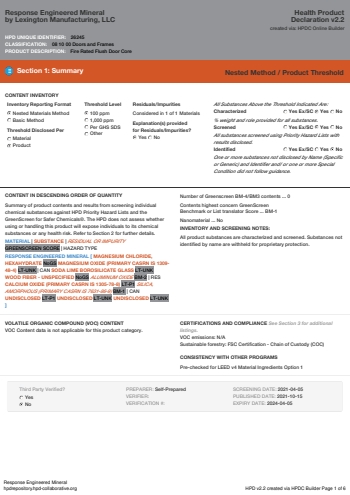 Cover of Response Engineered Mineral — open the PDF
