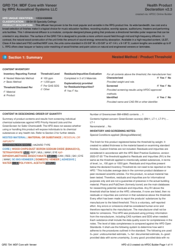 Cover of QRD 734: MDF Core with Veneer — open the PDF
