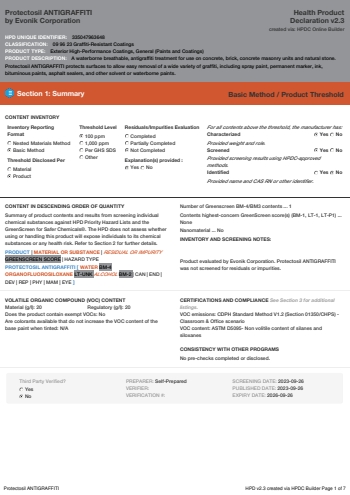 Cover of Protectosil ANTIGRAFFITI — open the PDF