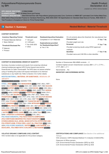 Cover of Polyurethane/Polyisocyanurate Doors — open the PDF
