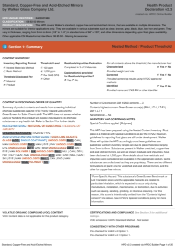 Cover of Standard, Copper-Free and Acid-Etched Mirrors — open the PDF