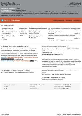 Cover of Pango® Term Bar — open the PDF