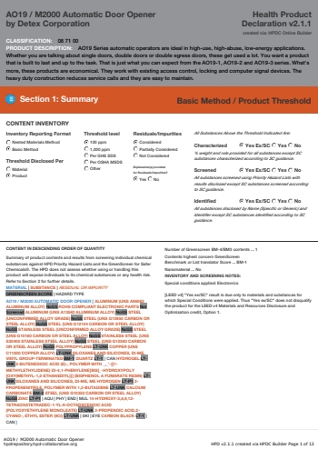 Cover of AO19 /  M2000 Automatic Door Opener — open the PDF