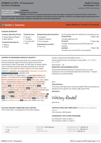 Cover of PERMAX 2.0 HFO - B Component — open the PDF