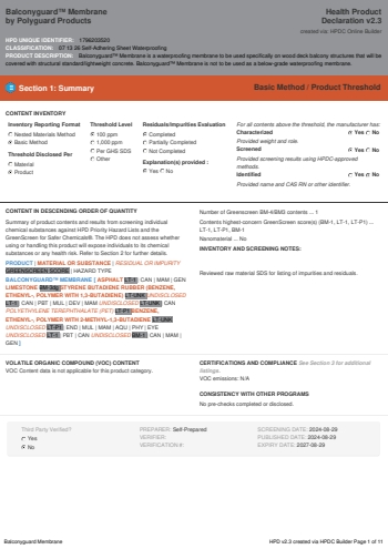 Cover of Balconyguard™ Membrane — open the PDF