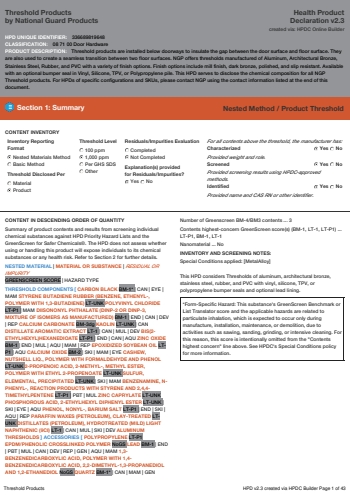 Cover of Threshold Products — open the PDF