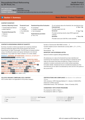 Cover of Reconstituted Wood Wallcovering — open the PDF