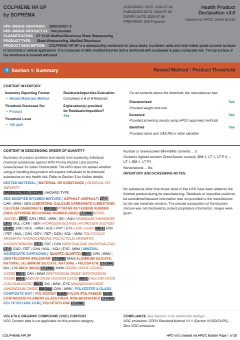 Cover of COLPHENE HR SP — open the PDF