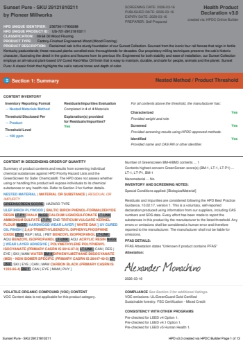 Cover of Sunset Pure - SKU 29121810211 — open the PDF