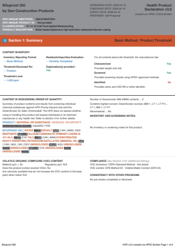 Cover of Bituproof 250 — open the PDF