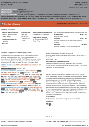 Cover of Soundproof STC-42 Steel Door — open the PDF