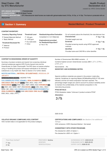 Cover of Steel Frame - CM — open the PDF