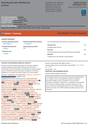 Cover of SheerWeave® Style 7800 Blackout — open the PDF