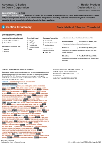 Cover of Advantex 10 Series — open the PDF