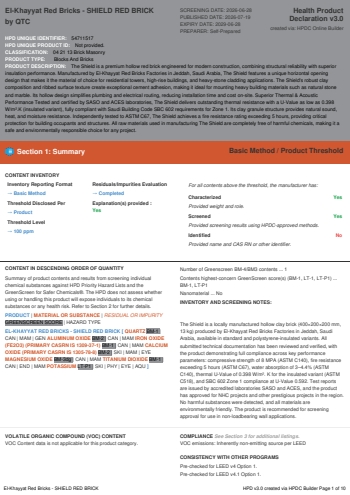 Cover of El-Khayyat Red Bricks - SHIELD RED BRICK — open the PDF