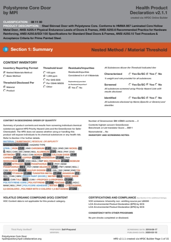 Cover of Polystyrene Core Door — open the PDF