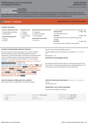 Cover of TERM Isolation Joint/ Termite Barrier — open the PDF
